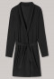 Peignoir modal col à revers ceinture noir - selected! premium inspiration