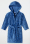 Bademantel Velour Palmen air - Aqua