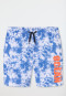 Swim shorts woven fabric recycled SPF40+ batik aquarium - Aqua