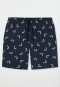 Bermudashorts Feininterlock Organic Cotton Fische dunkelblau - Mix+Relax