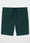 Bermudashorts Feininterlock Organic Cotton gemustert dunkelgrün - Mix+Relax