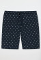 Bermuda shorts fine interlock palms dark blue - Mix & Relax