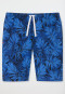 Bermuda shorts Organic Cotton leaves indigo - Mix+Relax