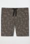 Bermuda coton bio feuilles taupe - Mix+Relax