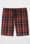 Bermudashort geweven stof biologisch katoen geruit terracotta - Mix+Relax