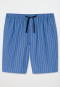 Bermuda shorts woven fabric organic cotton stripes aqua - Mix & Relax