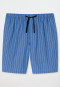 Bermudashort geweven stof biologisch katoen strepen aqua - Mix+Relax