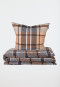 Bed linen 2-piece checkered beige - Feinbiber