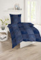 Biancheria da letto 2 pezzi Renforcé, motivo a scacchi, di colore blu - SCHIESSER Home