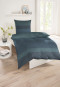 Bed linen 2-piece satin blue striped - SCHIESSER Home