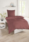 Bed linen 2-piece satin light red patterned - SCHIESSER Home