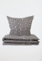 Bed linen 2-piece stars anthracite patterned - Feinbiber