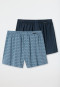 Boxershorts 2 set van 2 jersey effen gedessineerd - Boxershorts Multipacks