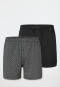 Boxershorts set van 2 jersey effen patroon papier vliegtuig bruin - Boxershorts multipacks