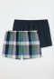 Lot de 2 boxers uni motif carreaux multicolore - Fun Prints