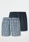 Boxershorts 2er-Pack Webware Karo mehrfarbig - Boxershorts Multipack