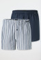 Boxershorts set van 2 stuks geweven effen/ gestreept - Boxershorts multipacks