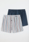 Boxershorts 2 set van 2 stoffen effen gestreept multicolor - Boxershorts Multipacks