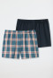 Boxer confezione doppia in tessuto a motivi a quadretti multicolore - Boxershorts Multipacks