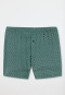 Boxershorts Feininterlock gemustert dunkelgrün - Fine Interlock