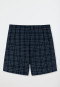 Boxer in fine interlock con fantasia, blu notte/bianco - Fine Interlock