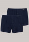 Boxer shorts jersey 2-pack solid dark blue - selected! premium