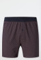 Boxer shorts Organic Cotton patterned red-brown - Comfort Fit