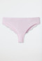 Brazilian panties modal lace pale pink - Modal and Lace