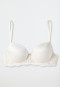 Underwire bra padded lace Lurex off-white - Glam Lace