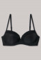 Underwired bra with cups, black - Sabrina