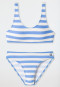 Bustier bikini gerecyclede stof LSF40+ gevoerde tricots lichtblauw - Aqua Teen Girls