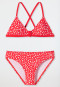 bikini brassière maille recyclé SPF40+ pois rouge - Diver Dreams