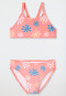 Bustier bikini recycled knitwear SPF40+ sun pink - aqua