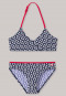 Bustier-Bikini Wirkware recycelt LSF40+ Triangel Rauten Ethno dunkelblau - Nautical Chica