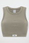 Bustier met fijne ribbel, jade - Revival Paula