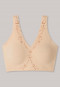 Bustier Microfaser herausnehmbare Pads Blumenmuster nude - Invisible Soft