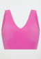 Bustier microvezel uitneembare pads fuchsia - Invisible Soft