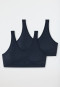 Bustier 2-pack dark blue - Seamless Light