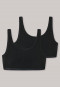 Brassières en lot de 2 Coton bio noir - 95/5