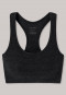 Bustier with Cups Double Rib Racerback anthracite - Personal Fit Rib