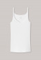 Double rib spaghetti top white - Personal Fit Rib