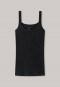 Trägertop Doppelripp schwarz - Personal Fit Rippe