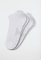 Calzini per sneakers da donna in cotone biologico in confezione doppia, colore bianco - 95/5