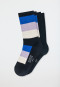 Chaussettes pour femme lot de 2 uni/rayé multicolore - Long Life Cool