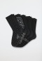 Confezione da 5 paia di calzini da donna stay fresh in tinta unita, nero/bianco - Bluebird