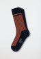 Herrensocken 2er-Pack nachtblau/ orange - Long Life Cool