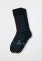 Herrensocken 2er-Pack Organic Cotton nachtblau/grünblau - 95/5