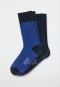 Chaussettes pour homme lot de 2 coton Pima uni imprimé bleu nuit/bleu roi - Long Life Cool
