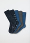 confezione da 5 paia di calzini da uomo stay fresh con fantasia in tinta unita, multicolore - Bluebird