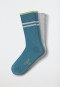 Chaussettes pour homme Lot de 2 Coton biologique Colour Blocking gris/bleu - 95/5